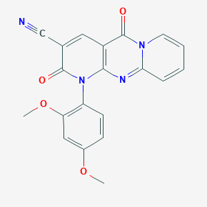 molecular formula C20H14N4O4 B11420746 7-(2,4-dimethoxyphenyl)-2,6-dioxo-1,7,9-triazatricyclo[8.4.0.03,8]tetradeca-3(8),4,9,11,13-pentaene-5-carbonitrile 