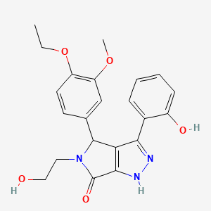 4-(4-ethoxy-3-methoxyphenyl)-5-(2-hydroxyethyl)-3-(2-hydroxyphenyl)-4,5-dihydropyrrolo[3,4-c]pyrazol-6(1H)-one