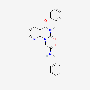 2-(3-benzyl-2,4-dioxopyrido[2,3-d]pyrimidin-1-yl)-N-[(4-methylphenyl)methyl]acetamide