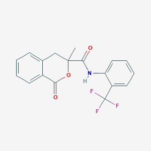 3-methyl-1-oxo-N-[2-(trifluoromethyl)phenyl]-3,4-dihydro-1H-isochromene-3-carboxamide