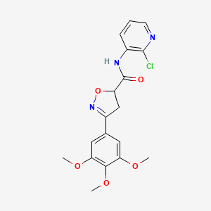 N-(2-chloropyridin-3-yl)-3-(3,4,5-trimethoxyphenyl)-4,5-dihydro-1,2-oxazole-5-carboxamide