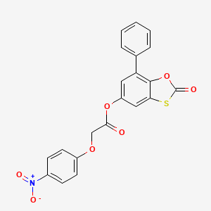 2-Oxo-7-phenyl-1,3-benzoxathiol-5-yl (4-nitrophenoxy)acetate