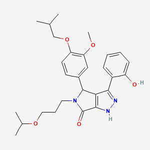 3-(2-hydroxyphenyl)-4-[3-methoxy-4-(2-methylpropoxy)phenyl]-5-[3-(propan-2-yloxy)propyl]-4,5-dihydropyrrolo[3,4-c]pyrazol-6(1H)-one