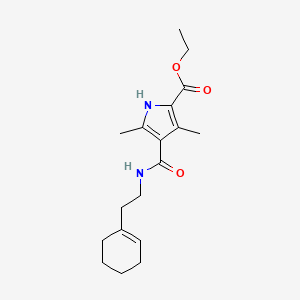 Ethyl 4-{[2-(cyclohex-1-EN-1-YL)ethyl]carbamoyl}-3,5-dimethyl-1H-pyrrole-2-carboxylate