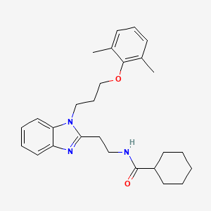 N-(2-{1-[3-(2,6-dimethylphenoxy)propyl]-1H-benzimidazol-2-yl}ethyl)cyclohexanecarboxamide