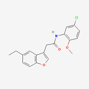 N-(5-chloro-2-methoxyphenyl)-2-(5-ethyl-1-benzofuran-3-yl)acetamide