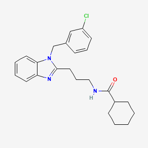 N-{3-[1-(3-chlorobenzyl)-1H-benzimidazol-2-yl]propyl}cyclohexanecarboxamide