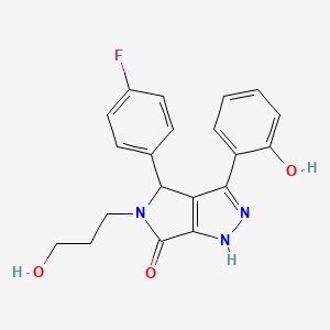 4-(4-fluorophenyl)-3-(2-hydroxyphenyl)-5-(3-hydroxypropyl)-4,5-dihydropyrrolo[3,4-c]pyrazol-6(2H)-one