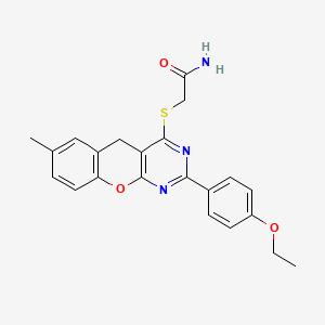 2-{[2-(4-Ethoxyphenyl)-7-methyl-5H-chromeno[2,3-D]pyrimidin-4-YL]sulfanyl}acetamide