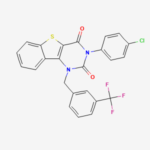 3-(4-chlorophenyl)-1-[3-(trifluoromethyl)benzyl][1]benzothieno[3,2-d]pyrimidine-2,4(1H,3H)-dione