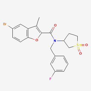 5-bromo-N-(1,1-dioxidotetrahydrothiophen-3-yl)-N-(3-fluorobenzyl)-3-methyl-1-benzofuran-2-carboxamide