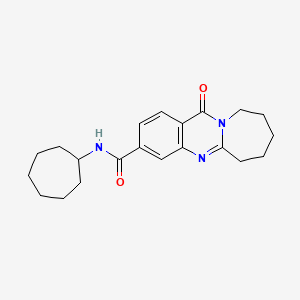 N-cycloheptyl-12-oxo-6,7,8,9,10,12-hexahydroazepino[2,1-b]quinazoline-3-carboxamide