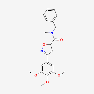 N-benzyl-N-methyl-3-(3,4,5-trimethoxyphenyl)-4,5-dihydro-1,2-oxazole-5-carboxamide