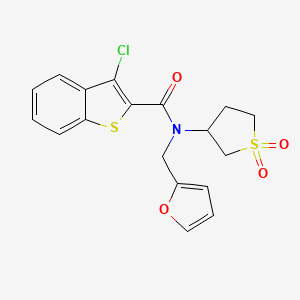 3-chloro-N-(1,1-dioxothiolan-3-yl)-N-(furan-2-ylmethyl)-1-benzothiophene-2-carboxamide