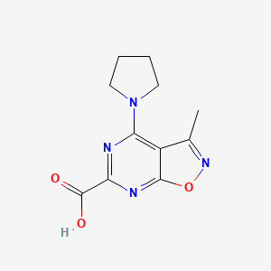 3-Methyl-4-pyrrolidin-1-ylisoxazolo[5,4-d]pyrimidine-6-carboxylic acid