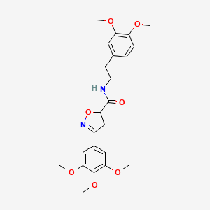 N-[2-(3,4-dimethoxyphenyl)ethyl]-3-(3,4,5-trimethoxyphenyl)-4,5-dihydro-1,2-oxazole-5-carboxamide