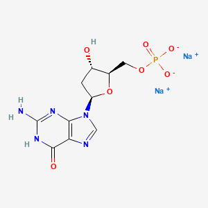 molecular formula C₁₀H₁₂N₅Na₂O₇P B1142110 2'-脱氧鸟苷-5'-单磷酸二钠盐 CAS No. 33430-61-4
