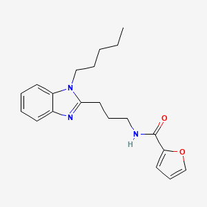 molecular formula C20H25N3O2 B11421107 N-[3-(1-pentyl-1H-benzimidazol-2-yl)propyl]furan-2-carboxamide 