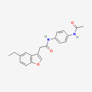 N-[4-(acetylamino)phenyl]-2-(5-ethyl-1-benzofuran-3-yl)acetamide