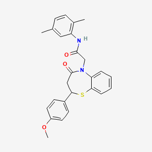 N-(2,5-dimethylphenyl)-2-(2-(4-methoxyphenyl)-4-oxo-3,4-dihydrobenzo[b][1,4]thiazepin-5(2H)-yl)acetamide