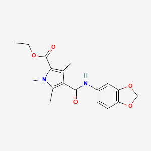 ethyl 4-[(1,3-benzodioxol-5-ylamino)carbonyl]-1,3,5-trimethyl-1H-pyrrole-2-carboxylate