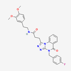 N-(3,4-dimethoxyphenethyl)-3-(4-(4-fluorobenzyl)-5-oxo-4,5-dihydro-[1,2,4]triazolo[4,3-a]quinazolin-1-yl)propanamide