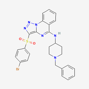 N-(1-benzylpiperidin-4-yl)-3-[(4-bromophenyl)sulfonyl][1,2,3]triazolo[1,5-a]quinazolin-5-amine