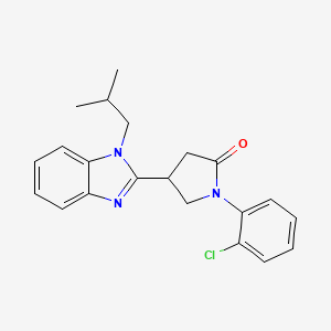 1-(2-chlorophenyl)-4-[1-(2-methylpropyl)-1H-1,3-benzodiazol-2-yl]pyrrolidin-2-one