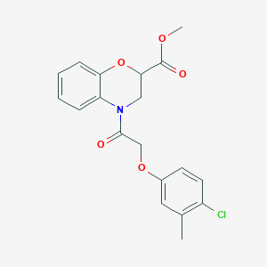 methyl 4-[(4-chloro-3-methylphenoxy)acetyl]-3,4-dihydro-2H-1,4-benzoxazine-2-carboxylate