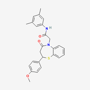 N-(3,5-dimethylphenyl)-2-(2-(4-methoxyphenyl)-4-oxo-3,4-dihydrobenzo[b][1,4]thiazepin-5(2H)-yl)acetamide