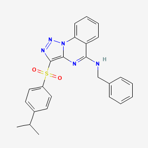 N-benzyl-3-{[4-(propan-2-yl)phenyl]sulfonyl}[1,2,3]triazolo[1,5-a]quinazolin-5-amine