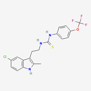 1-(2-(5-chloro-2-methyl-1H-indol-3-yl)ethyl)-3-(4-(trifluoromethoxy)phenyl)thiourea