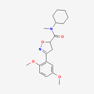 N-cyclohexyl-3-(2,5-dimethoxyphenyl)-N-methyl-4,5-dihydro-1,2-oxazole-5-carboxamide