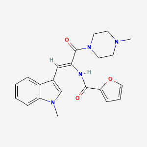 N-[(1Z)-1-(1-methyl-1H-indol-3-yl)-3-(4-methylpiperazin-1-yl)-3-oxoprop-1-en-2-yl]furan-2-carboxamide