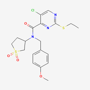 5-chloro-N-(1,1-dioxidotetrahydrothiophen-3-yl)-2-(ethylsulfanyl)-N-(4-methoxybenzyl)pyrimidine-4-carboxamide