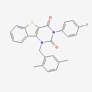 1-(2,5-dimethylbenzyl)-3-(4-fluorophenyl)[1]benzothieno[3,2-d]pyrimidine-2,4(1H,3H)-dione