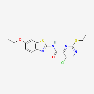 5-chloro-N-(6-ethoxy-1,3-benzothiazol-2-yl)-2-(ethylsulfanyl)pyrimidine-4-carboxamide