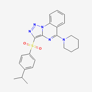 5-(Piperidin-1-yl)-3-{[4-(propan-2-yl)phenyl]sulfonyl}[1,2,3]triazolo[1,5-a]quinazoline