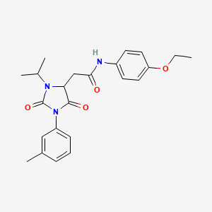 N-(4-ethoxyphenyl)-2-[1-(3-methylphenyl)-2,5-dioxo-3-(propan-2-yl)imidazolidin-4-yl]acetamide