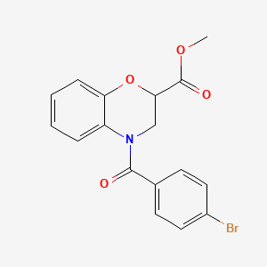 molecular formula C17H14BrNO4 B11421448 methyl 4-(4-bromobenzoyl)-3,4-dihydro-2H-1,4-benzoxazine-2-carboxylate 