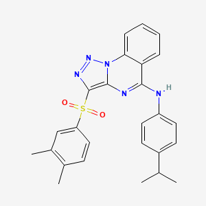 3-[(3,4-dimethylphenyl)sulfonyl]-N-[4-(propan-2-yl)phenyl][1,2,3]triazolo[1,5-a]quinazolin-5-amine