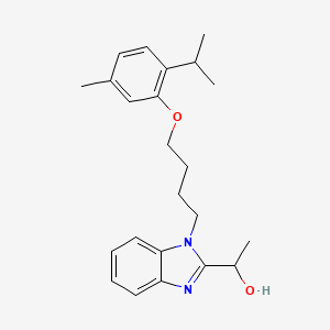 1-(1-{4-[5-methyl-2-(propan-2-yl)phenoxy]butyl}-1H-benzimidazol-2-yl)ethanol