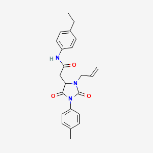 N-(4-ethylphenyl)-2-[1-(4-methylphenyl)-2,5-dioxo-3-(prop-2-en-1-yl)imidazolidin-4-yl]acetamide