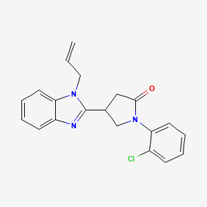 molecular formula C20H18ClN3O B11421516 1-(2-chlorophenyl)-4-[1-(prop-2-en-1-yl)-1H-benzimidazol-2-yl]pyrrolidin-2-one 