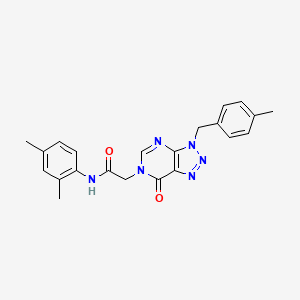 molecular formula C22H22N6O2 B11421552 N-(2,4-dimethylphenyl)-2-[3-(4-methylbenzyl)-7-oxo-3,7-dihydro-6H-[1,2,3]triazolo[4,5-d]pyrimidin-6-yl]acetamide 