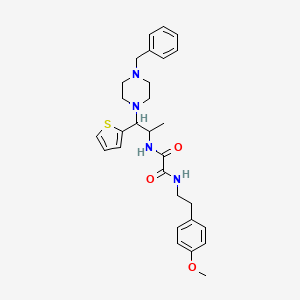 N1-(1-(4-benzylpiperazin-1-yl)-1-(thiophen-2-yl)propan-2-yl)-N2-(4-methoxyphenethyl)oxalamide