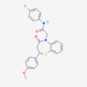 N-(4-fluorophenyl)-2-(2-(4-methoxyphenyl)-4-oxo-3,4-dihydrobenzo[b][1,4]thiazepin-5(2H)-yl)acetamide