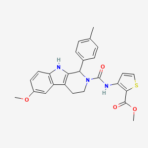 methyl 3-(6-methoxy-1-(p-tolyl)-2,3,4,9-tetrahydro-1H-pyrido[3,4-b]indole-2-carboxamido)thiophene-2-carboxylate