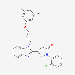 1-(2-chlorophenyl)-4-{1-[3-(3,5-dimethylphenoxy)propyl]-1H-benzimidazol-2-yl}pyrrolidin-2-one