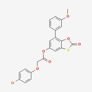 molecular formula C22H15BrO6S B11421580 7-(3-Methoxyphenyl)-2-oxo-1,3-benzoxathiol-5-yl (4-bromophenoxy)acetate 